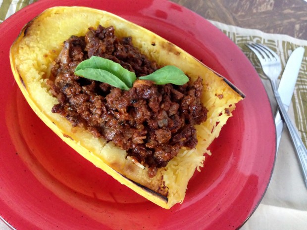 Stuffed Spaghetti Squash Boats